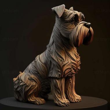 3D model Zwergschnauzer dog (STL)